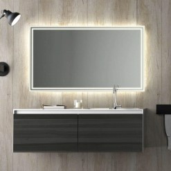Badspiegel mit LED Beleuchtung Wandspiegel Badezimmerspiegel nach mass MADRID 