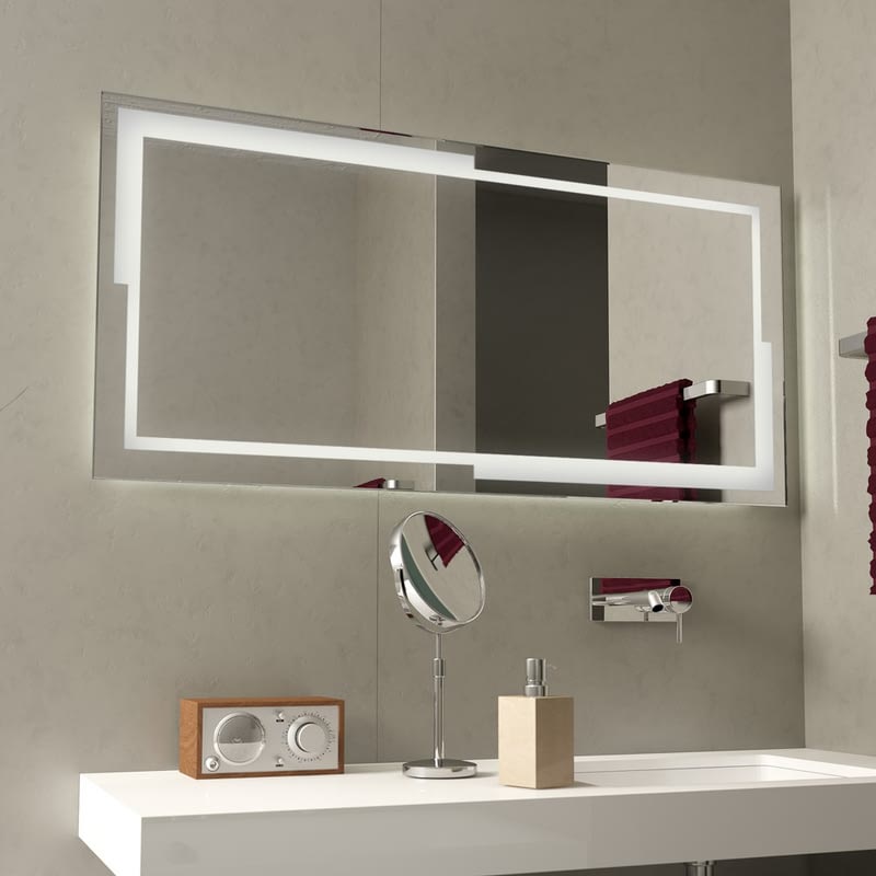 Badspiegel mit Regal & Ablage 79x73x14 cm in Wildeiche Optik - Depart