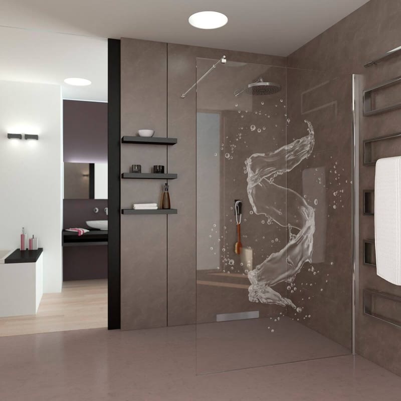 Walk In Dusche mit Motiv Refreshment Walk In Dusche mit Motiv Refreshment