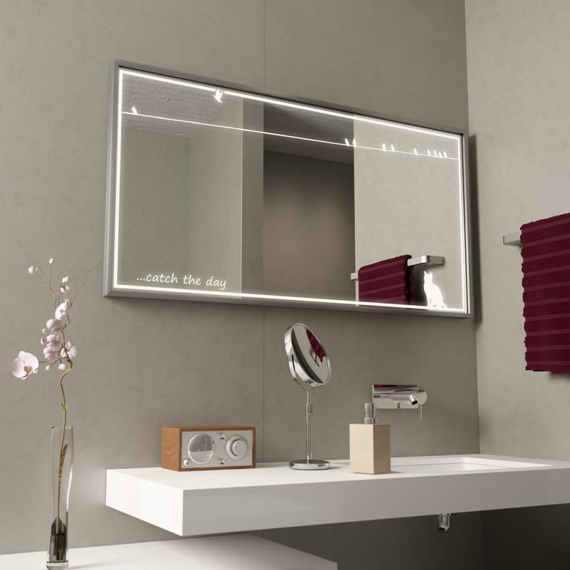 Spiegel mit Rahmen Aluminium Catch the day Spiegel mit Rahmen Aluminium Catch the day