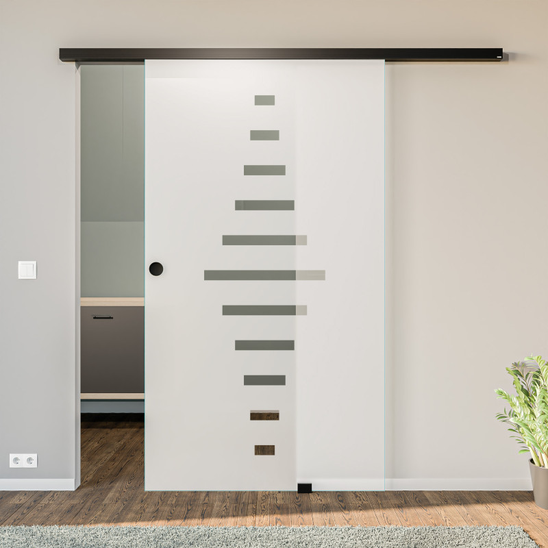 Glasschiebetür satiniert mit Motiv Gados Glasschiebetür satiniert mit Motiv Gados