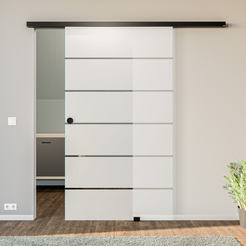Glasschiebetür satiniert mit Motiv Kashi Glasschiebetür satiniert mit Motiv Kashi