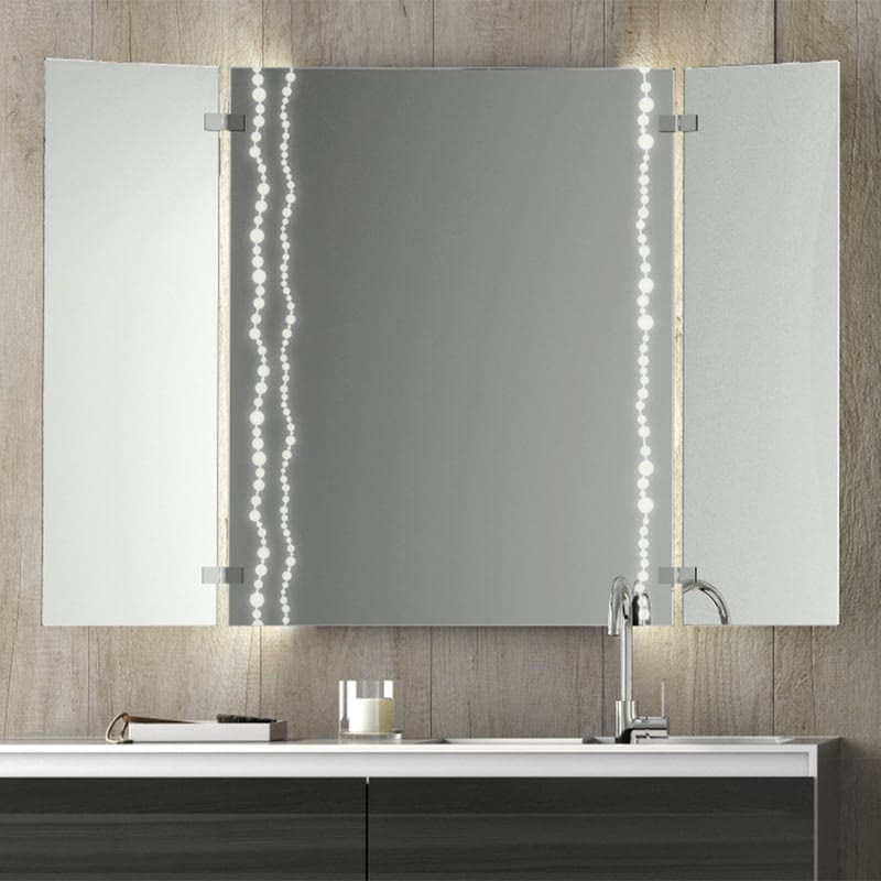 Klappspiegel nach Maß Pearls LED Klappspiegel nach Maß Pearls LED