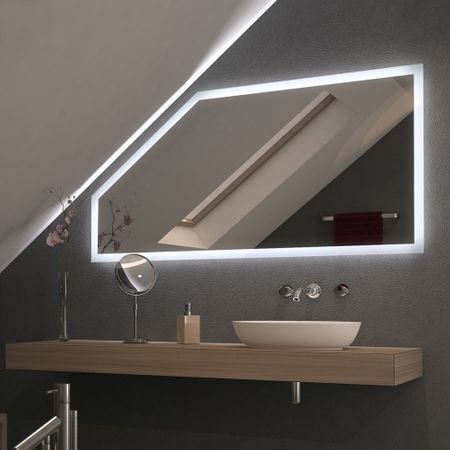 Spiegel für Dachschrägen mit LED Beleuchtung – Framo