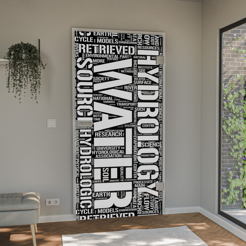 Glastür lackiert mit Lasermotiv Warendorf