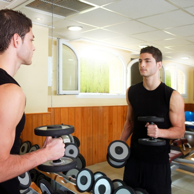 Sport- & Fitness Spiegel- Spiegelwand