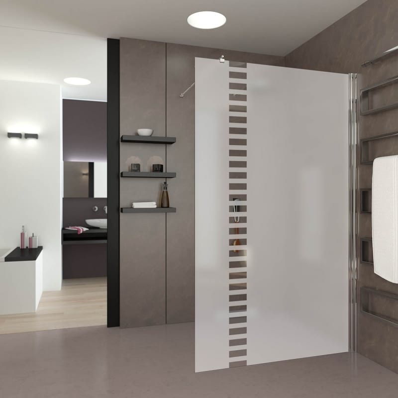 Walk In Dusche satiniert mit Motiv Gabolt Walk In Dusche satiniert mit Motiv Gabolt