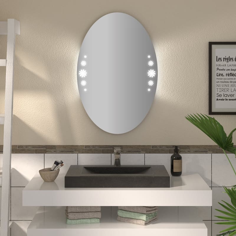 Ovaler Spiegel mit LED nach Maß Caja Ovaler Spiegel mit LED nach Maß Caja