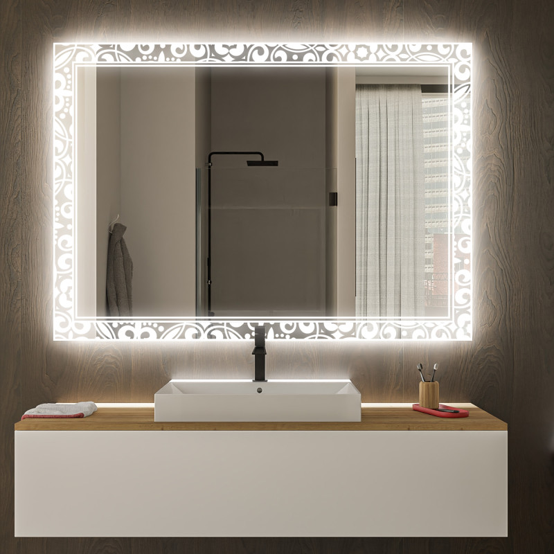 Spiegel mit gelasertem Motiv Ornaframo