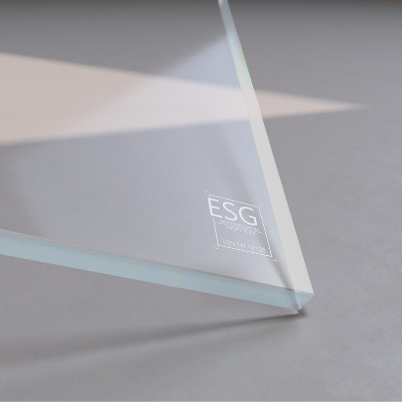 10 mm ESG Weißglas