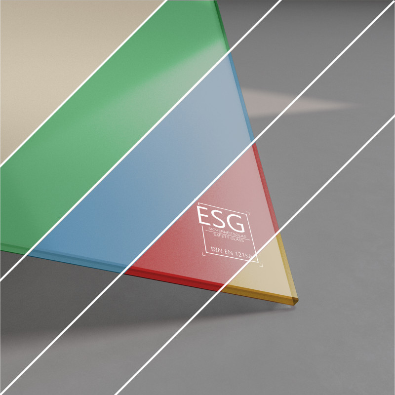 ESG Glas lackiert 4 mm RAL-/NCS-Farbe nach Wahl