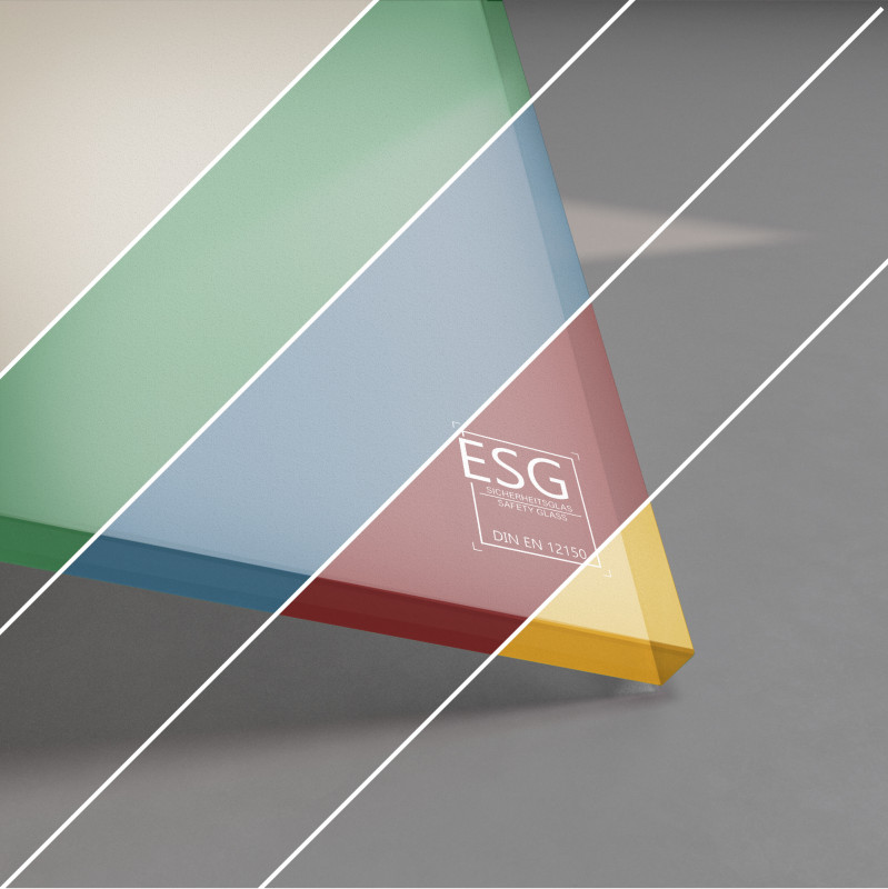 ESG Glas SATINATO lackiert 10 mm Farbe nach Wahl ESG Glas SATINATO lackiert 10 mm Farbe nach Wahl