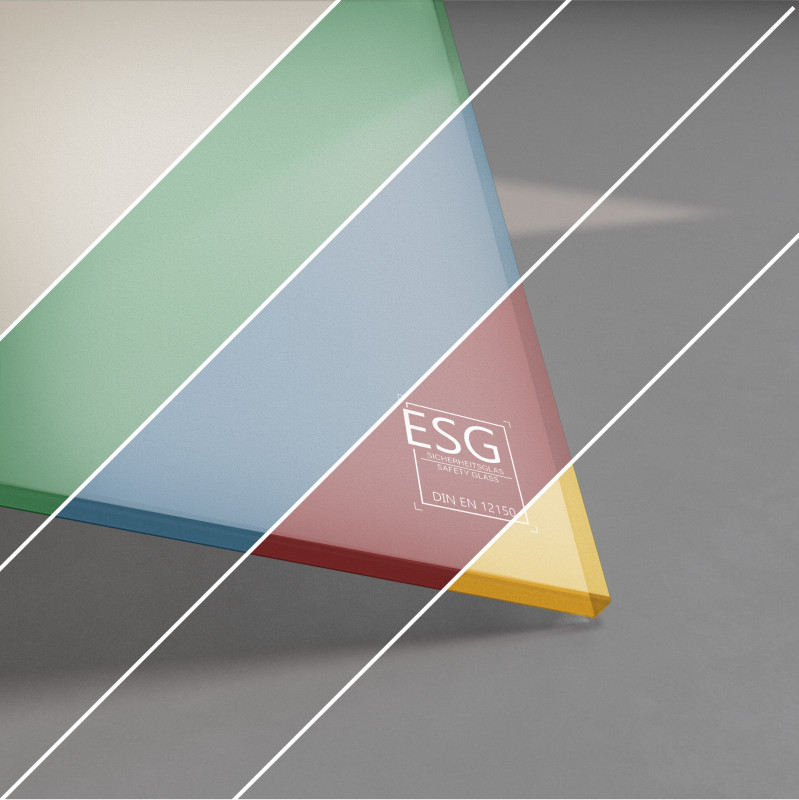 ESG Glas SATINATO lackiert 6 mm Farbe nach Wahl ESG Glas SATINATO lackiert 6 mm Farbe nach Wahl