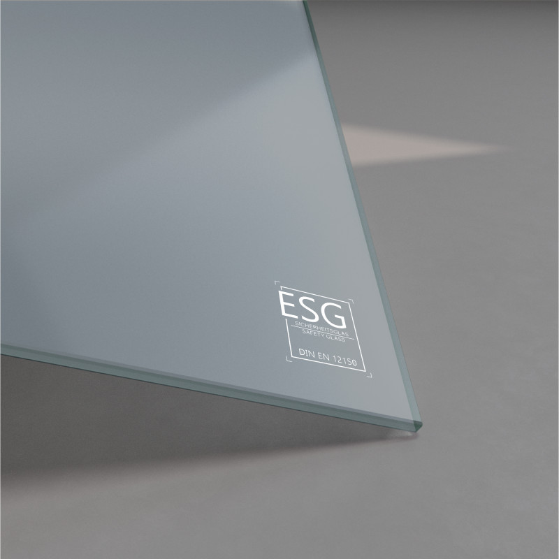 Grau lackiertes ESG Glas nach Maß 4mm Grau lackiertes ESG Glas nach Maß 4mm