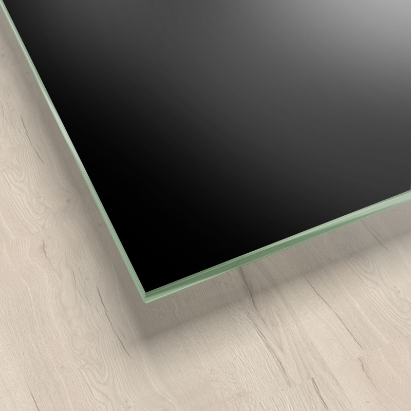 Schwarz lackiertes Glas - REF 9005, 6mm Schwarz lackiertes Glas - REF 9005, 6mm