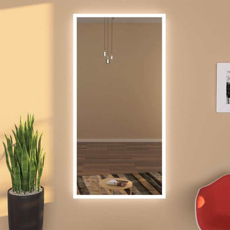 LED Wandspiegel Wohnzimmer ALEA