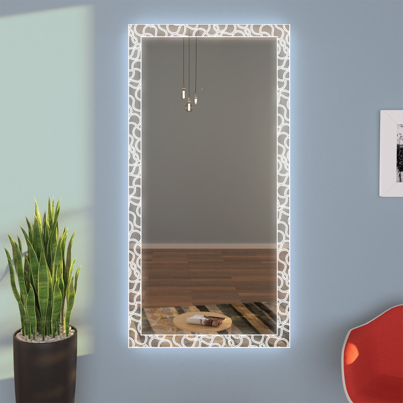 Exklusiver LED Wandspiegel Garderobe MINA Exklusiver LED Wandspiegel Garderobe MINA