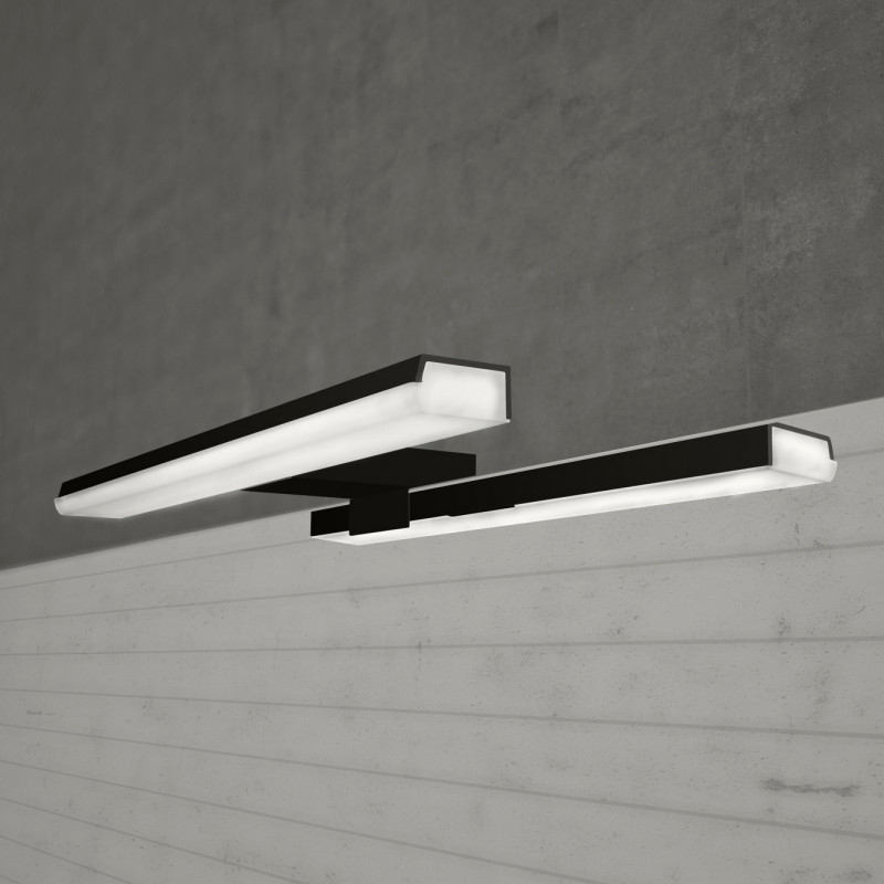 Ebir Spiegelleuchte PANDORA S4 Schwarz 45,8 cm, LED 10W Ebir Spiegelleuchte PANDORA S4 Schwarz 45,8 cm, LED 10W