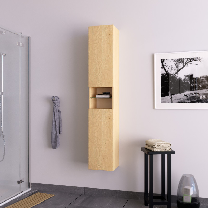 Hochschrank Badschrank auf Maß - Granat C Hochschrank Badschrank auf Maß - Granat C