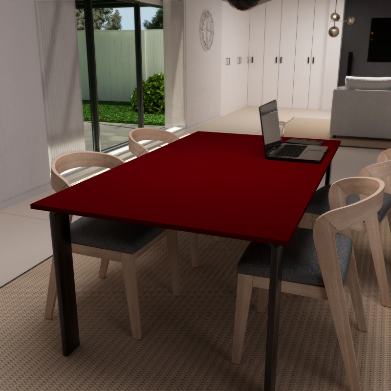 Rote Tischplatte 19 mm