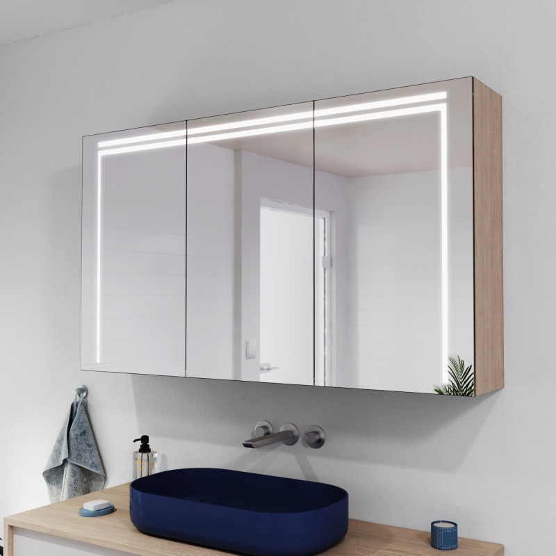 Aufputz/Einbau Spiegelschrank Bad beleuchtet Tundra Aufputz/Einbau Spiegelschrank Bad beleuchtet Tundra