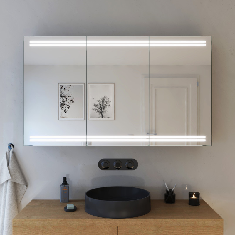 Bad Spiegelschrank LED Alissa - Auf-/Unterputz