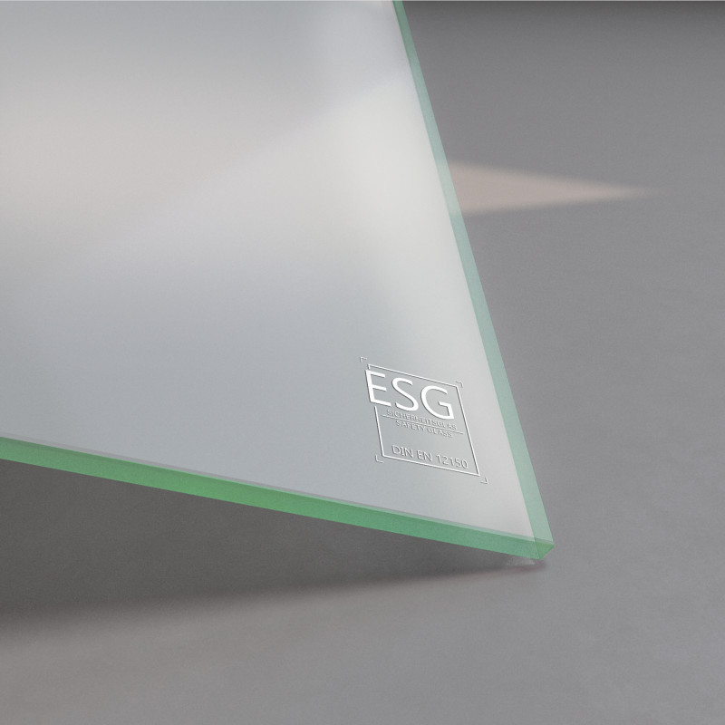 6 mm ESG Glas Satinato Milchglas-Optik