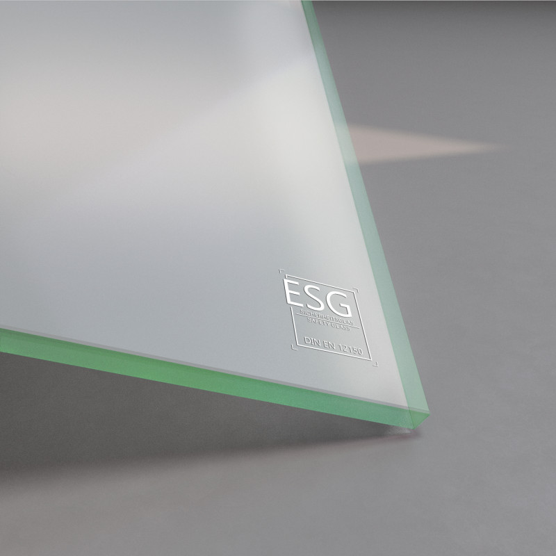 8 mm ESG Glas Satinato Milchglas-Optik