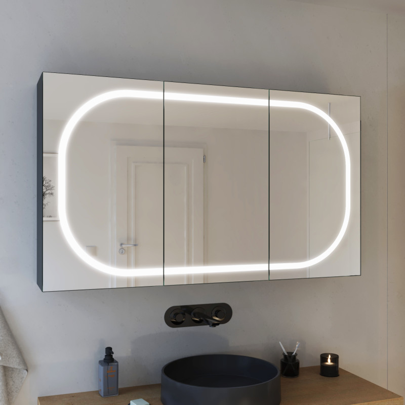 Aufputz/Einbau Badspiegelschrank mit LED Manaus