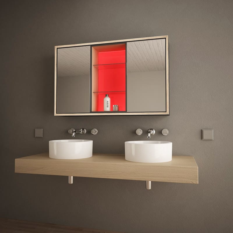 Bad-Spiegelschrank mit LED-Beleuchtung Illumino