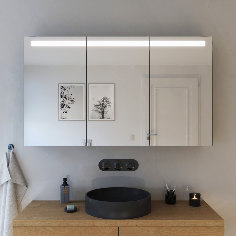 Badezimmer Spiegelschrank Beleuchtet Badezimmer-Spiegelschrank Linja beleuchtet | Badspiegel Shop