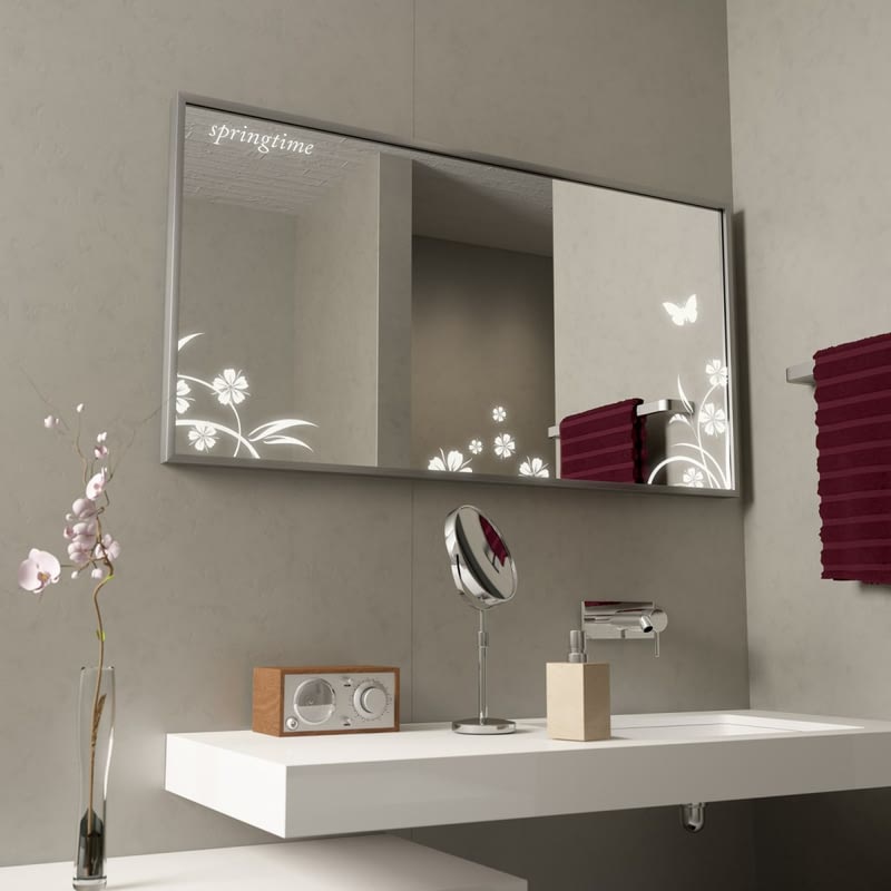 Badezimmer-Wandspiegel mit Alurahmen Fiori Badezimmer-Wandspiegel mit Alurahmen Fiori