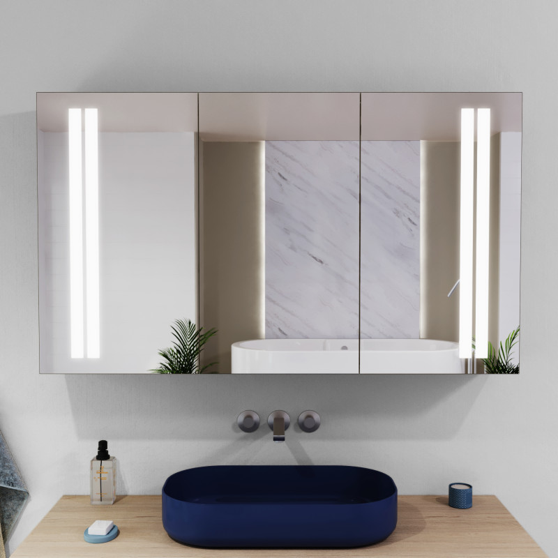 Badspiegelschrank LED, Unterputz geeignet Tjorben