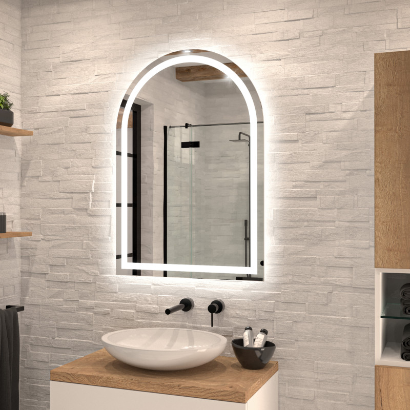 Beleuchteter Rundbogen-Spiegel Nanna 1