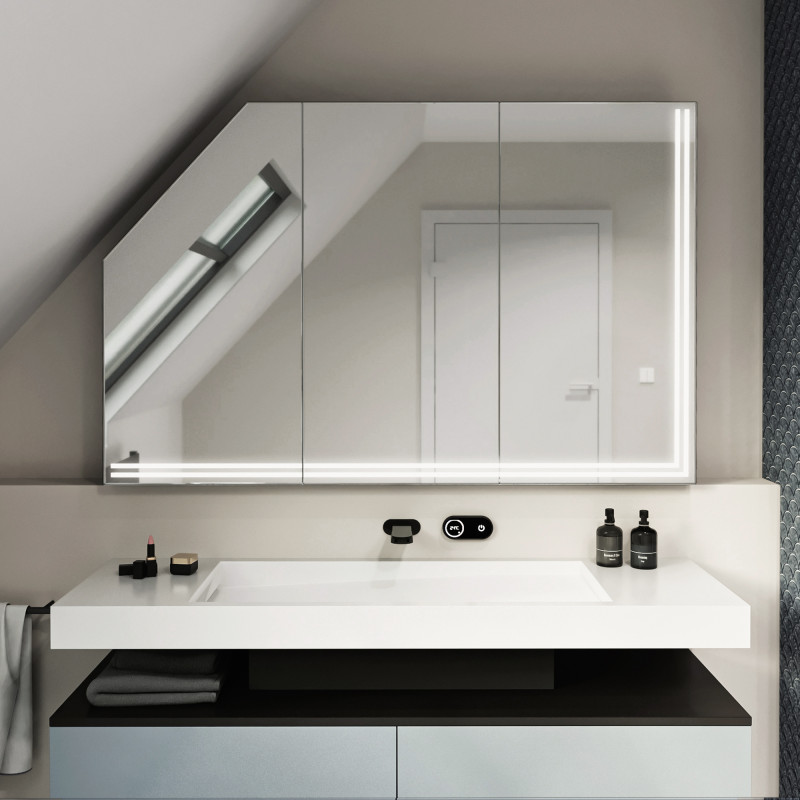 Dachschrägen-Spiegelschrank Anuba