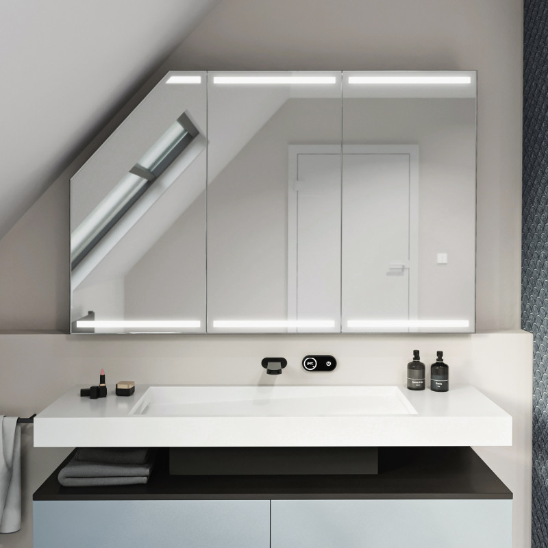 Dachschrägen-Spiegelschrank Lino