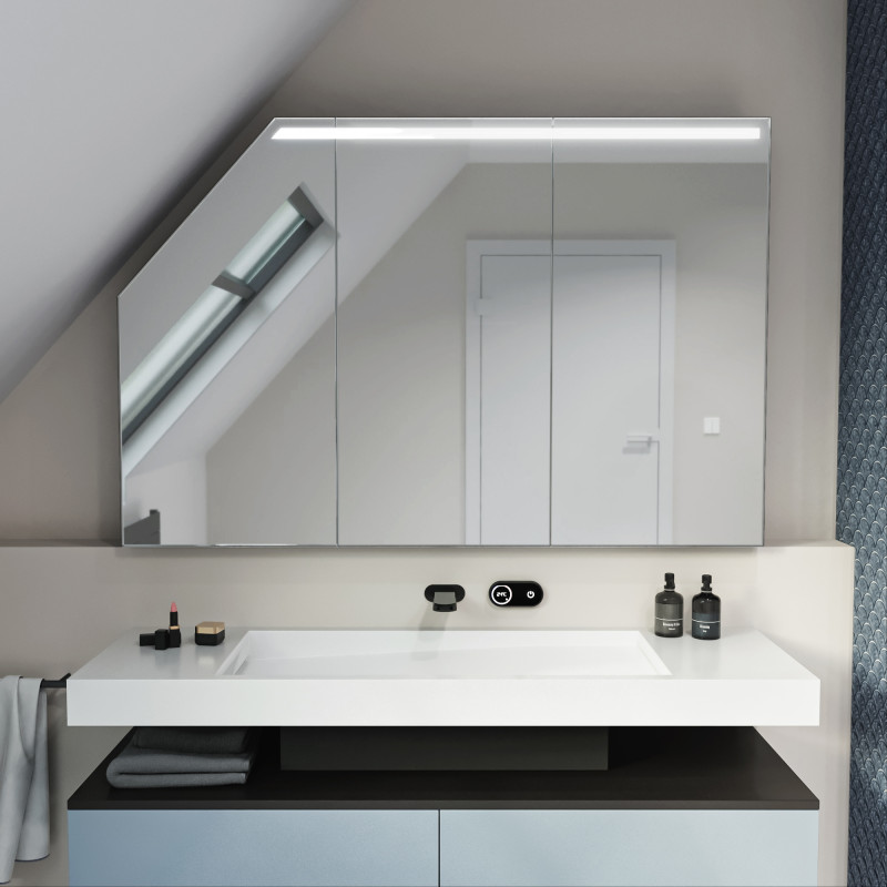 Dachschrägen-Spiegelschrank Odelio