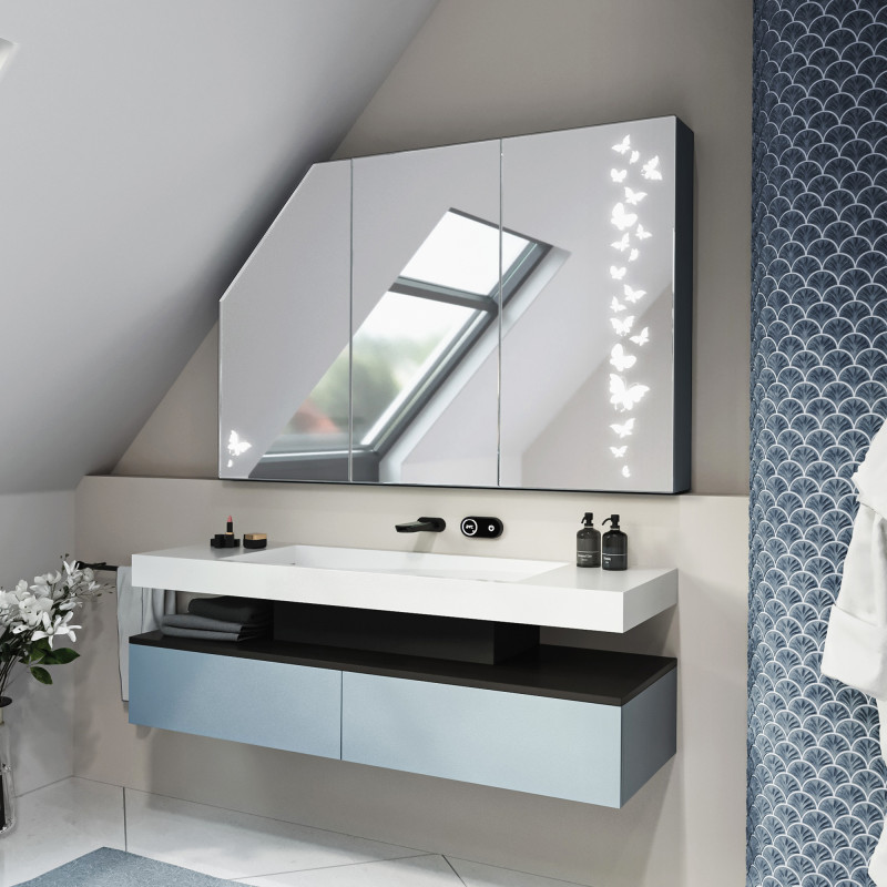 Dachschrägen-Spiegelschrank Ulmio