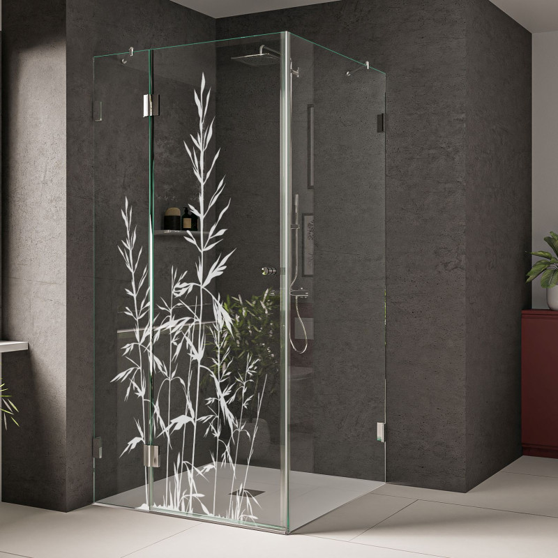 Glas Duschkabine mit Motiv Gras Glas Duschkabine mit Motiv Gras