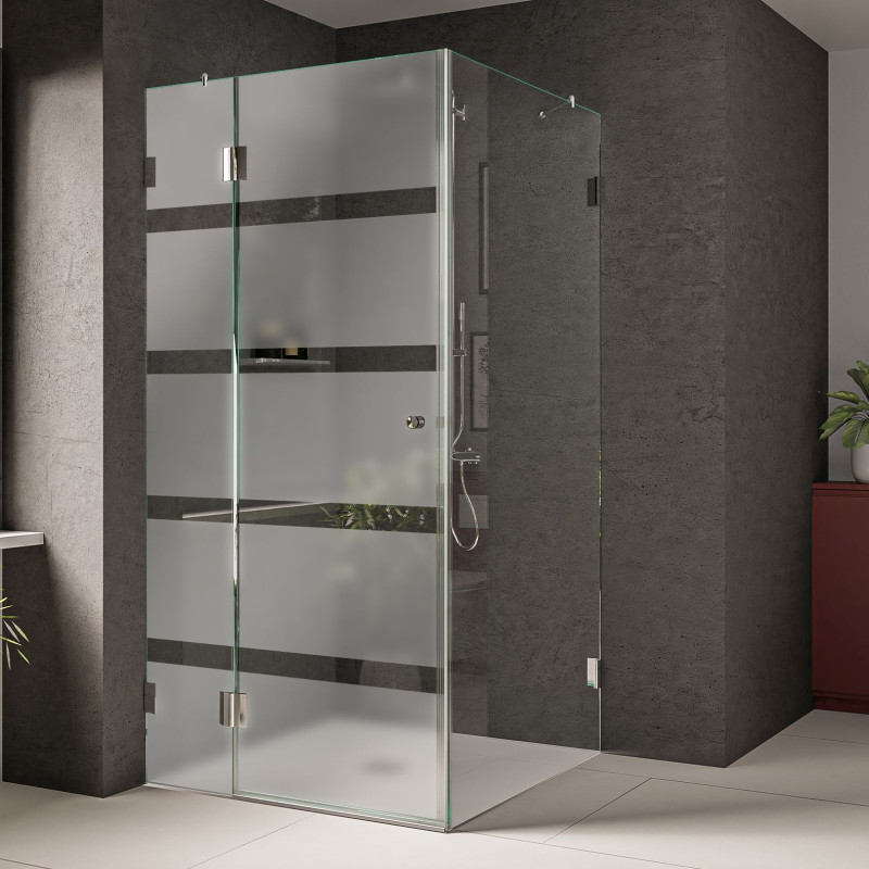 Glas Duschkabine mit Streifen Piano 3 Glas Duschkabine mit Streifen Piano 3