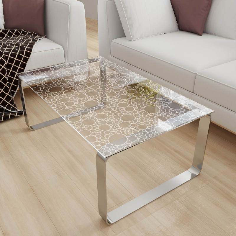 Glastischplatte gelasert mit Motiv - Circles Glastischplatte gelasert mit Motiv - Circles