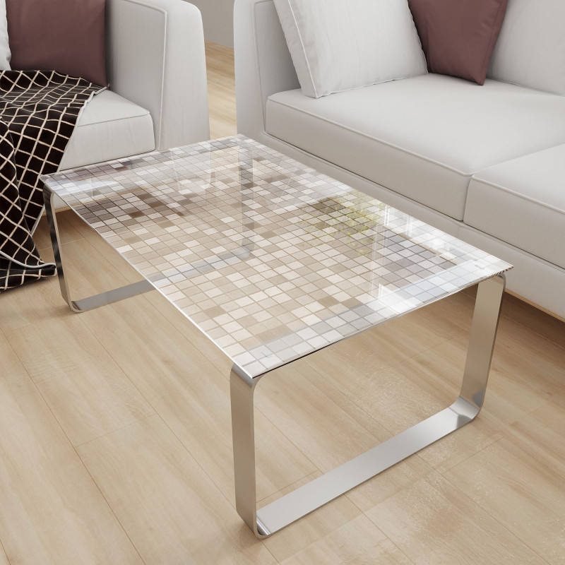Glastischplatte gelasert mit Motiv - Mosaik Glastischplatte gelasert mit Motiv - Mosaik