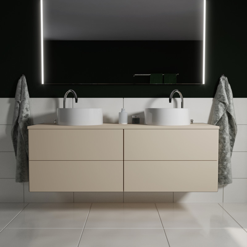 Großer Bad Unterschrank nach Maß für Aufsatzbecken - Topax B