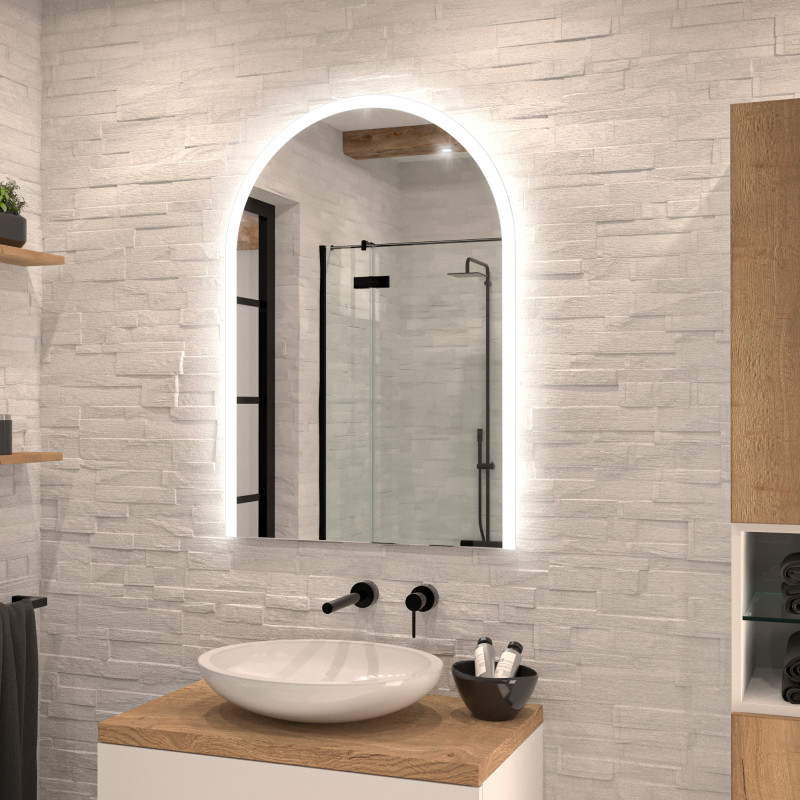 LED Badspiegel mit Rundbogen Avara 1