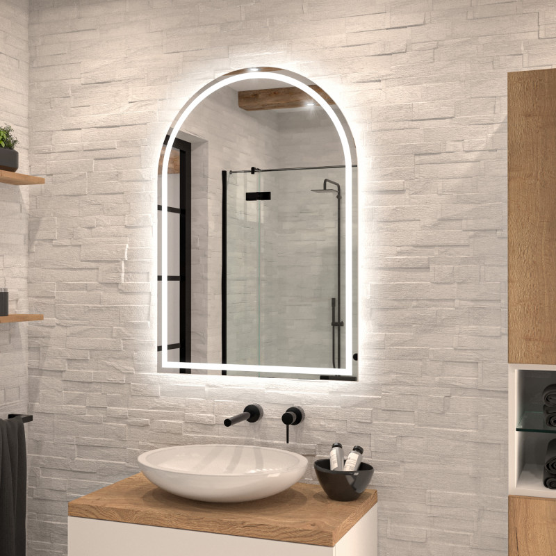 LED Spiegel mit Rundbogen Iduna 1