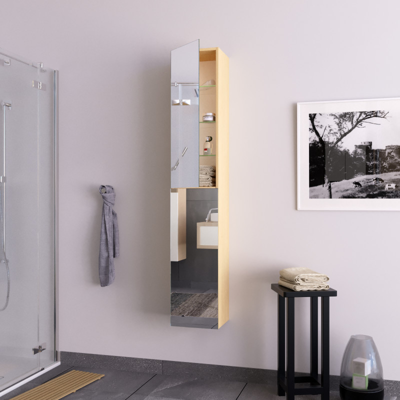 Spiegel Hochschrank Badschrank auf Maß - Diamant