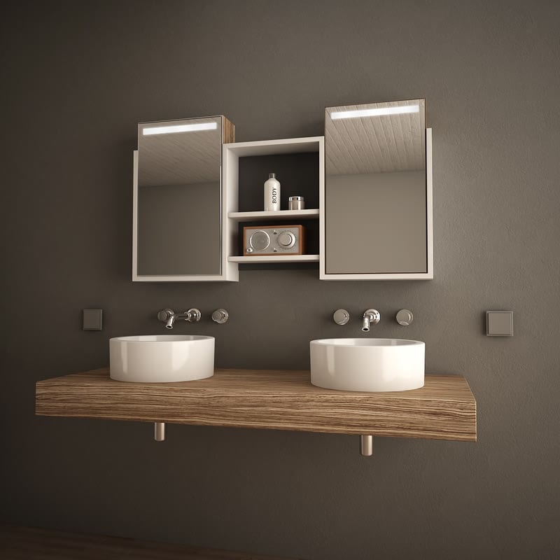 Spiegelschrank mit Handtuchfach Casa Nueva