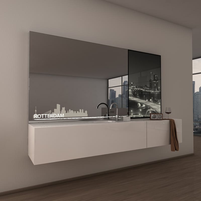 Teil-Lack-Wandspiegel Rotterdam Teil-Lack-Wandspiegel Rotterdam
