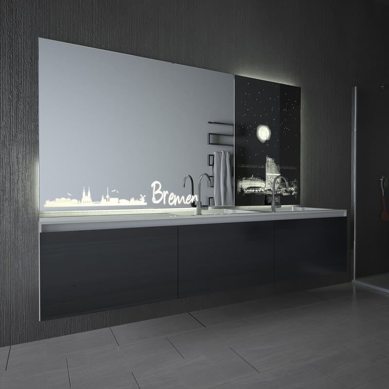 Teillack Spiegel mit LED Bremen Teillack Spiegel mit LED Bremen