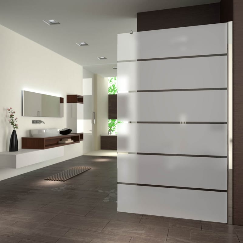 Walk In Dusche satiniert mit Motiv Kashi Walk In Dusche satiniert mit Motiv Kashi